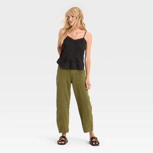 Like New Black Easy Barrel Wide Leg Jeans - Universal Thread - Olive Arm Green